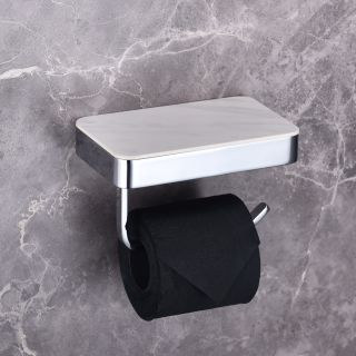 Бумагодержатель ABBER Westen AA1730 с полкой для телефона хром